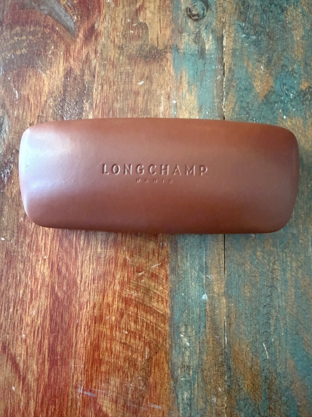 NWOT Longchamp Camel Brown Leather Sunglass/Eyewear Case